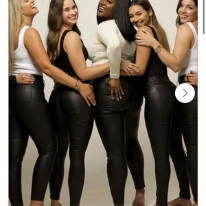 Hammer Jeans Size 3 Black Faux Leather Pants